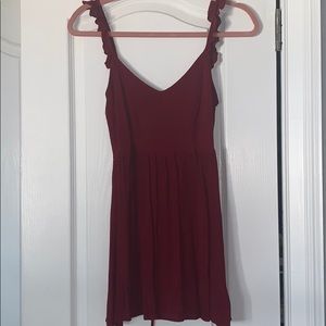 Wine colored babydoll dress